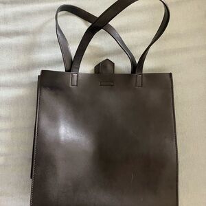 Gap Banana Republic Elegant Black Leather Tote Bag